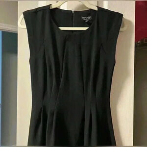 Topshop Cinched Waist Black Dress B89